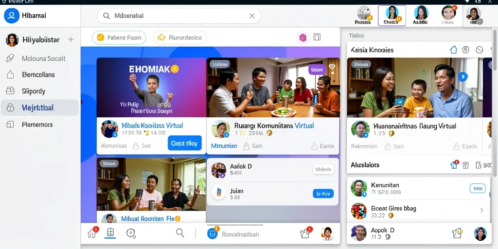 Tampilan dashboard utama yang menarik dan informatif.