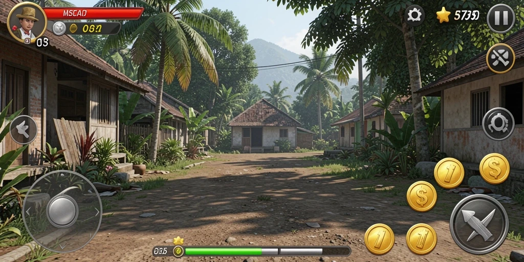 Tampilan grafis yang memukau dari permainan slot.