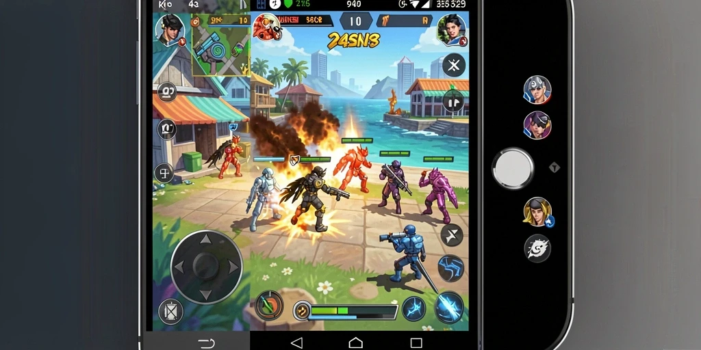 Screenshot menampilkan karakter utama dalam aksi