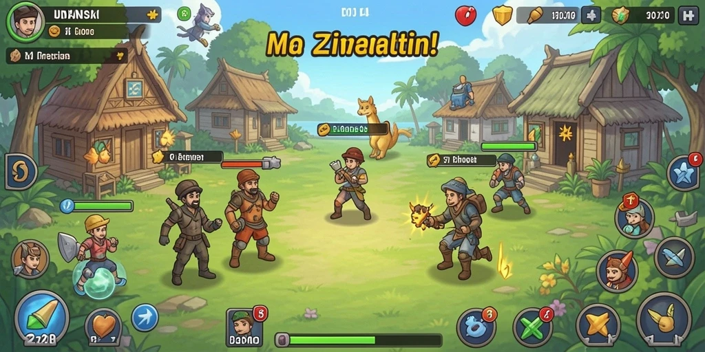 Tampilan grafis yang menarik dan penuh warna.